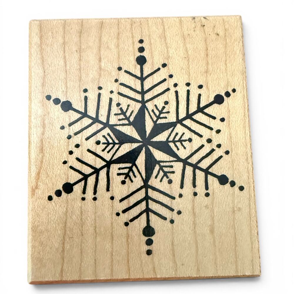 PSX Large Snowflake Winter E-1953 Rubber Stamp